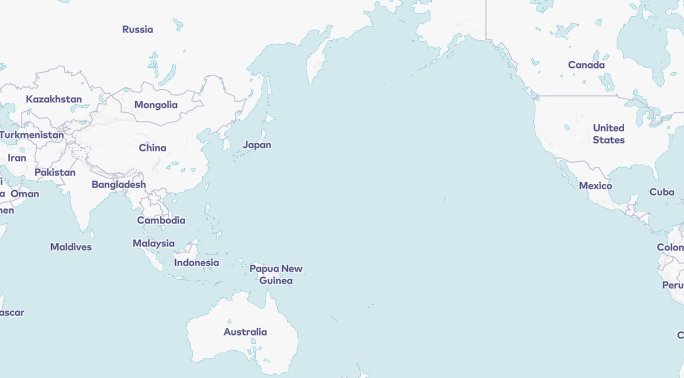 Pacific route world map